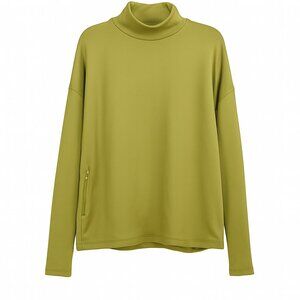 Sweaty Betty Eco Therma High Neck Active Pockets Sweatshirt Olive Green Small